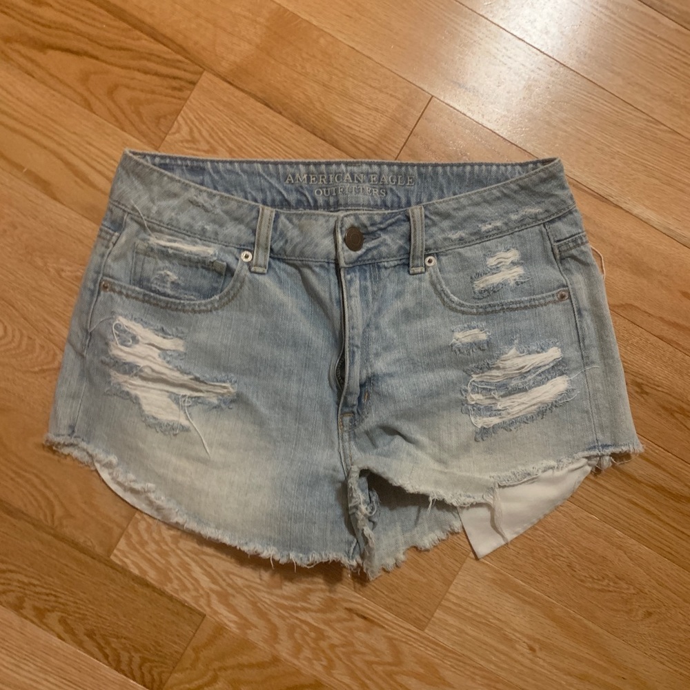American Eagle high rise denim shorts